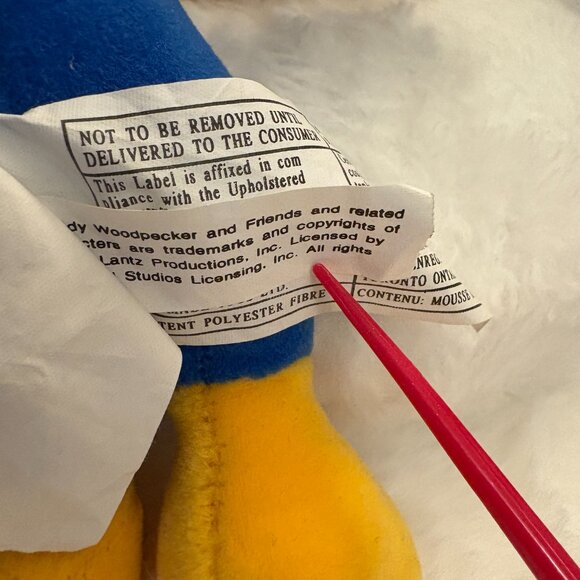 Woody Woodpecker 10in Vintage Stuffie Toy (SKU: 293TO) - Picture 5 of 13